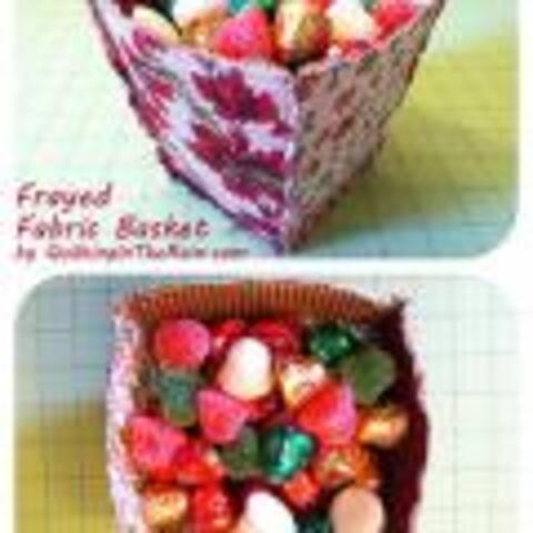 Frayed Fabric Basket Tutorial